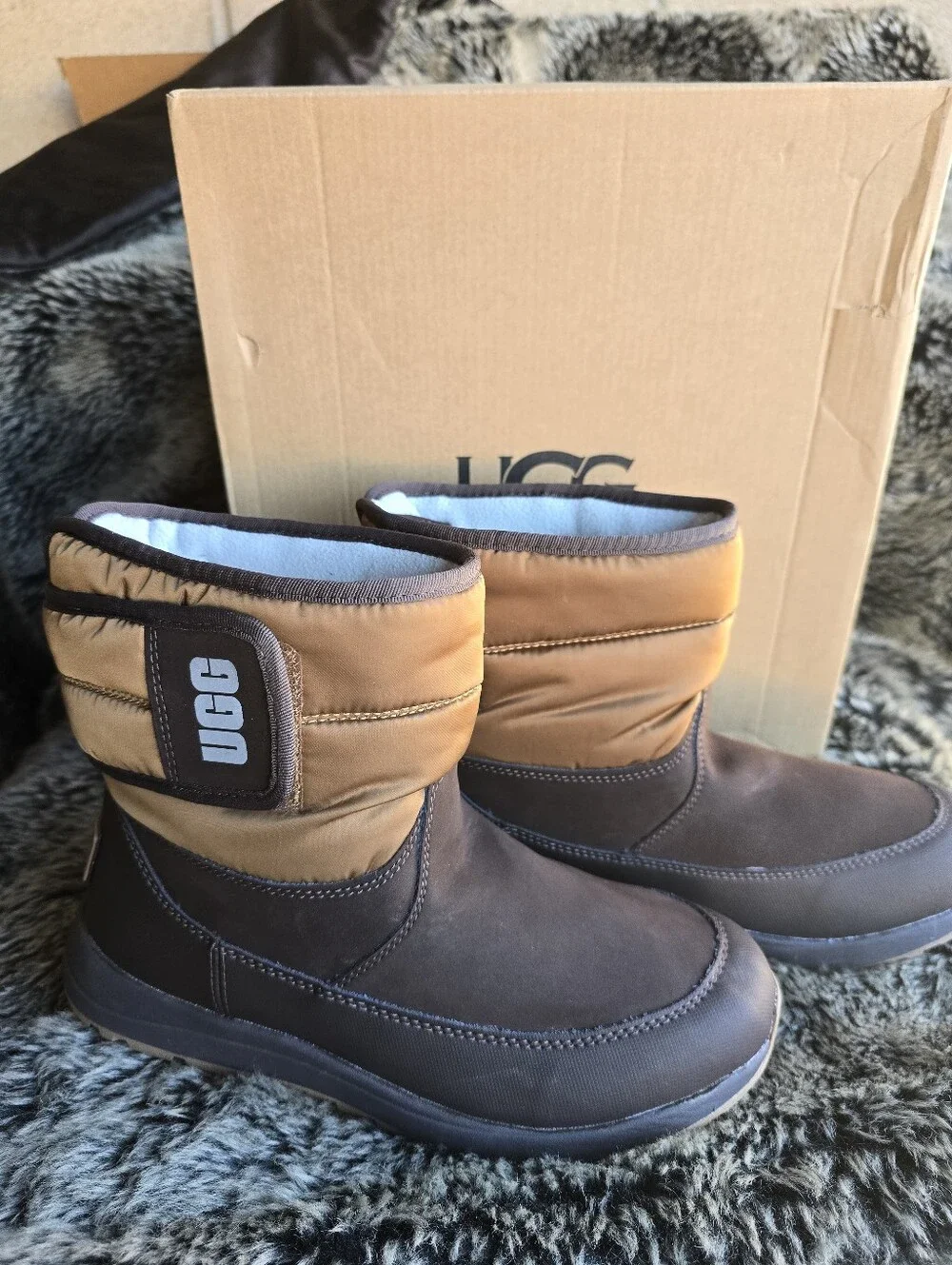 UGG Kids Brown and Tan Winter Boots